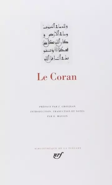Le Coran (Bibliothèque de la Pléiade)