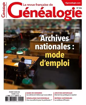 La Revue Française De Généalogie N°246 – Février-Mars 2020