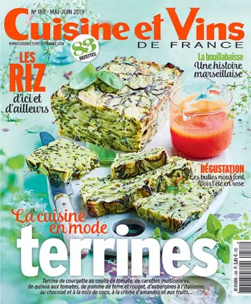 Cuisine et Vins de France N°188 – Mai-Juin 2019
