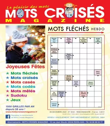 Mots Croisés Magazine N°3043 Du 29 Décembre 2022