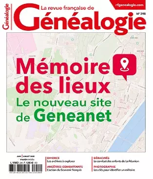 La Revue Française De Généalogie N°248 – Juin-Juillet 2020