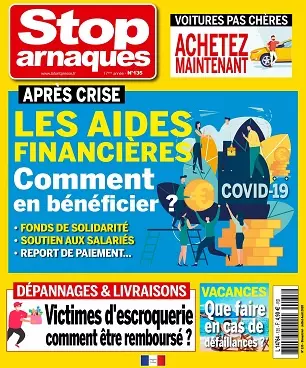 Stop Arnaques N°135 – Juillet-Août 2020