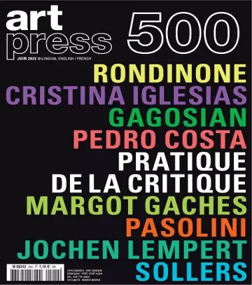 Art Press N°500 – Juin 2022