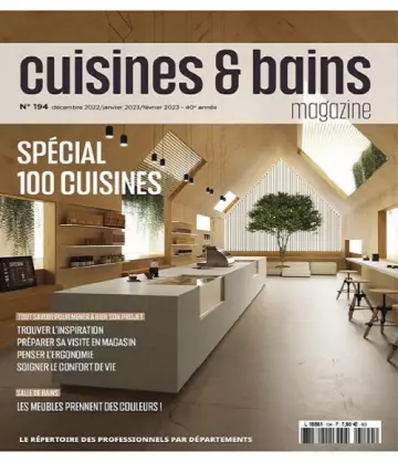 Cuisines et Bains Magazine N°194 – Décembre 2022-Février 2023