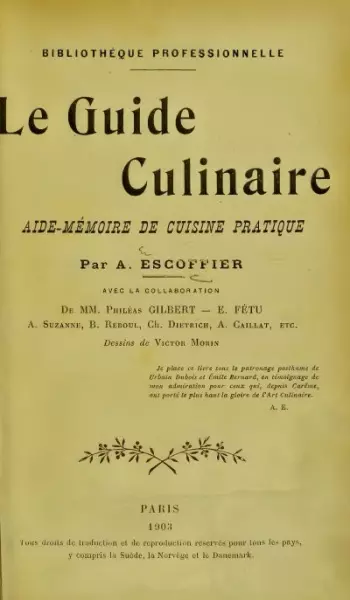 LE GUIDE CULINAIRE - 1903 - AUGUSTE ESCOFFIER