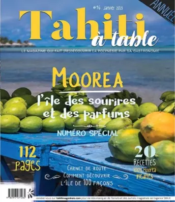 Tahiti à Table N°16 – Janvier 2021
