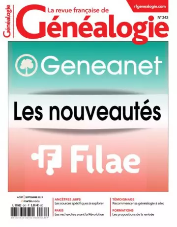 La Revue Française de Généalogie - Août-Septembre 2019