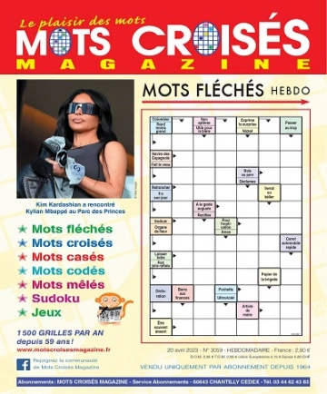 Mots Croisés Magazine N°3059 Du 20 Avril 2023