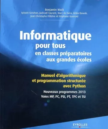 Informatique pour tous en classes preparatoires (programme 2013)