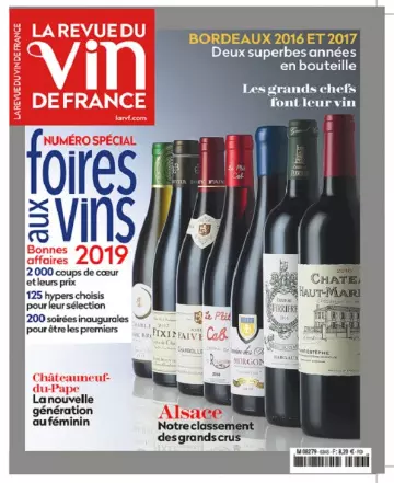 La Revue Du Vin De France N°634 – Septembre 2019