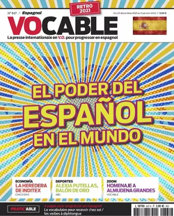 Vocable Espagnol N°847 Du 23 Décembre 2021