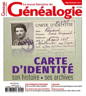 La Revue Française De Généalogie N°253 – Avril-Mai 2021