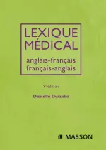 LEXIQUE MÉDICAL ANGLAIS-FRANÇAIS & FRANÇAIS-ANGLAIS