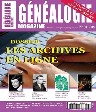 Généalogie Magazine N°387-388 – Octobre-Décembre 2020