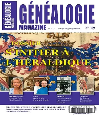 Généalogie Magazine N°389 – Janvier-Février 2021