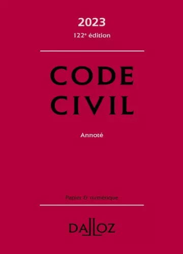 Code civil annoté - 2023