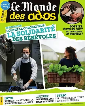 Le Monde Des Ados N°450 Du 15 Avril 2020