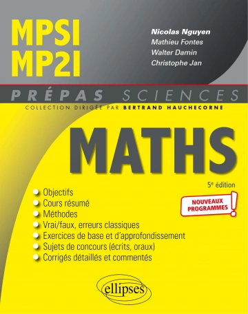 MATHÉMATIQUES MPSI/MP2I PROGRAMME 2021 5È ÉDITION