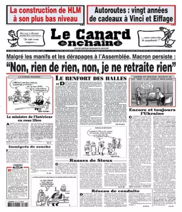 Le Canard Enchaîné N°5337 Du 22 Février 2023