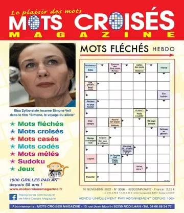 Mots Croisés Magazine N°3036 Du 10 Novembre 2022