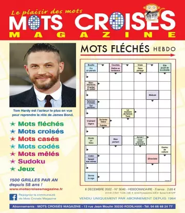 Mots Croisés Magazine N°3040 Du 8 Décembre 2022