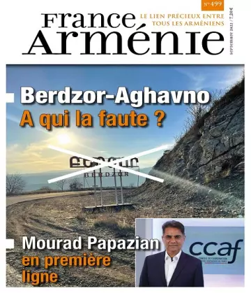 France Arménie N°499 – Septembre 2022