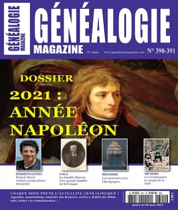 Généalogie Magazine N°390-391 – Mars-Mai 2021