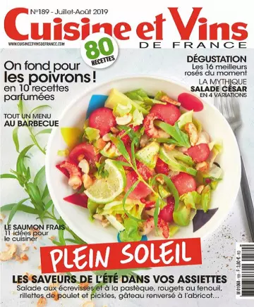Cuisine et Vins de France N°189 – Juillet-Août 2019